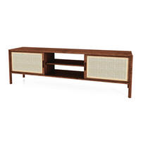 TV-SCHRANK INA Wildeiche - Dunkelbraun, Holz (204/64/46cm) - byoak