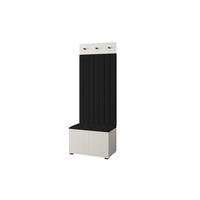 GARDEROBE Ritmo version 6 mit POLSTERPANEELEN Schwarz - Beige/Schwarz, Holzwerkstoff (70/185/40cm) - Jerpax