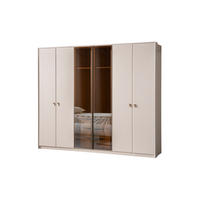 KLEIDERSCHRANK Eos 6 trg. - Beige, Holzwerkstoff (260/223/55cm)