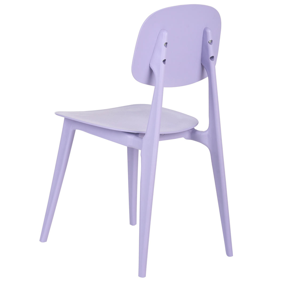 GARTENSTUHL 2er-Set Violett Kattavia - Violett, Kunststoff (40/80/49cm) - Beliani