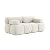 2-SITZER-SOFA Samt Stoff Beige - Beige/Creme, Kunststoff/Textil (190/70/96cm) - LaMiaSofa