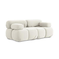 2-SITZER-SOFA Samt Stoff Beige - Beige/Creme, Kunststoff/Textil (190/70/96cm) - LaMiaSofa