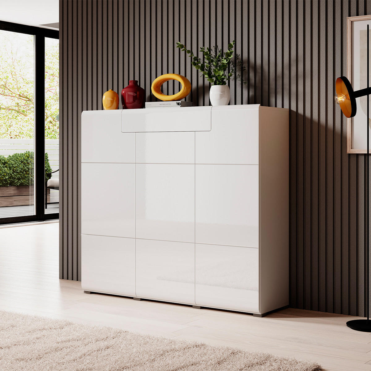 SIDEBOARD Jules Weiß - Weiß, Holzwerkstoff (147/131/39cm) - Petits-meubles