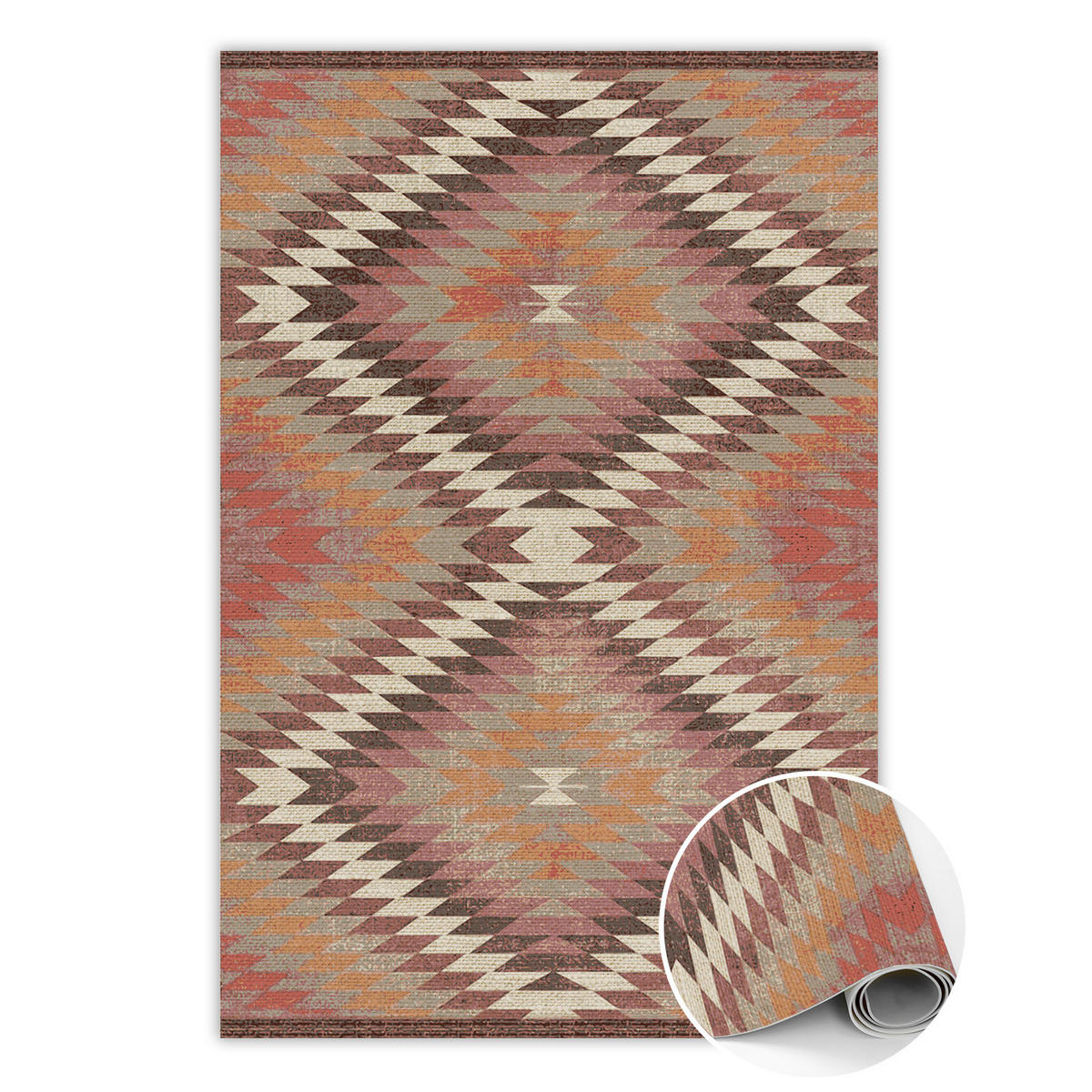 VINYL-TEPPICH 225x150 cm Braun - Braun, Kunststoff (150/1.6cm) - ArtPrintCave