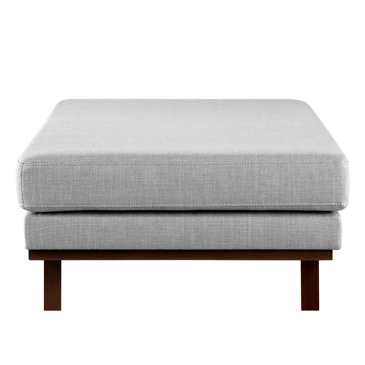 HOCKERBANK - Buchefarben/Hellgrau, Buchenholz/Textil (180/43/81cm) - home24