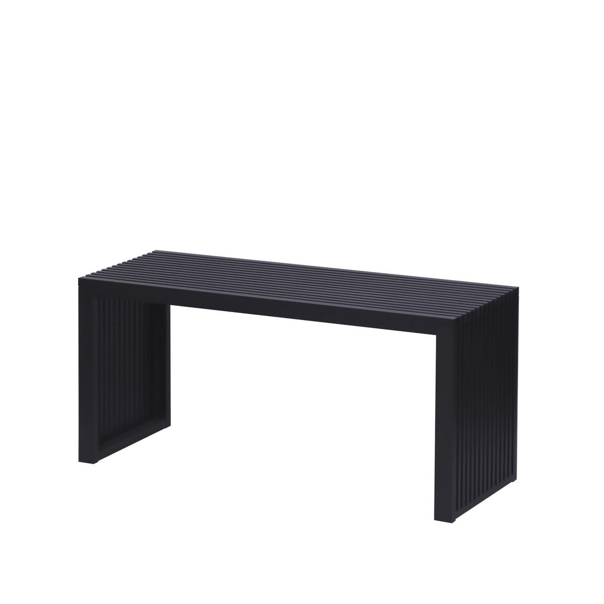 SITZBANK - Schwarz, Holz/Textil (90/43/33cm) - Relaxdays