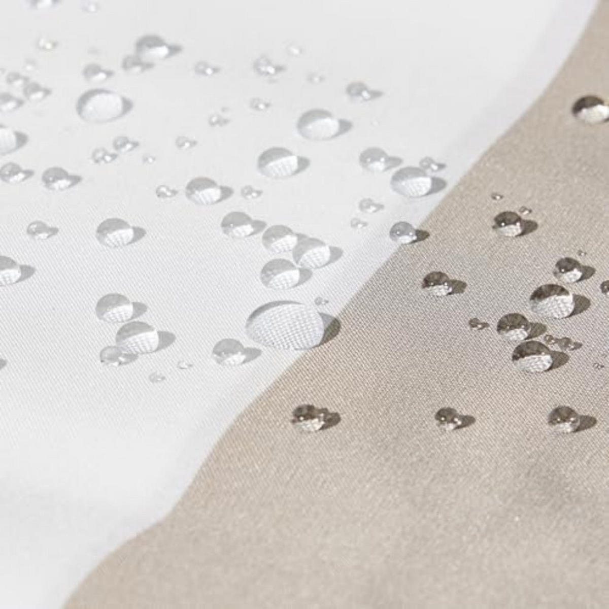 DUSCHVORHANG Weiß Polyester 180 x 180 cm bedruckt wasserabweisend mit Haken - Braun, Textil (180/180cm) - MCBOSON
