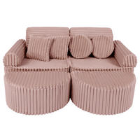 KINDERSOFA, Pocket Max, Churros, Rubinchoco - Violett, Textil (120/25/60cm) - MeowBaby