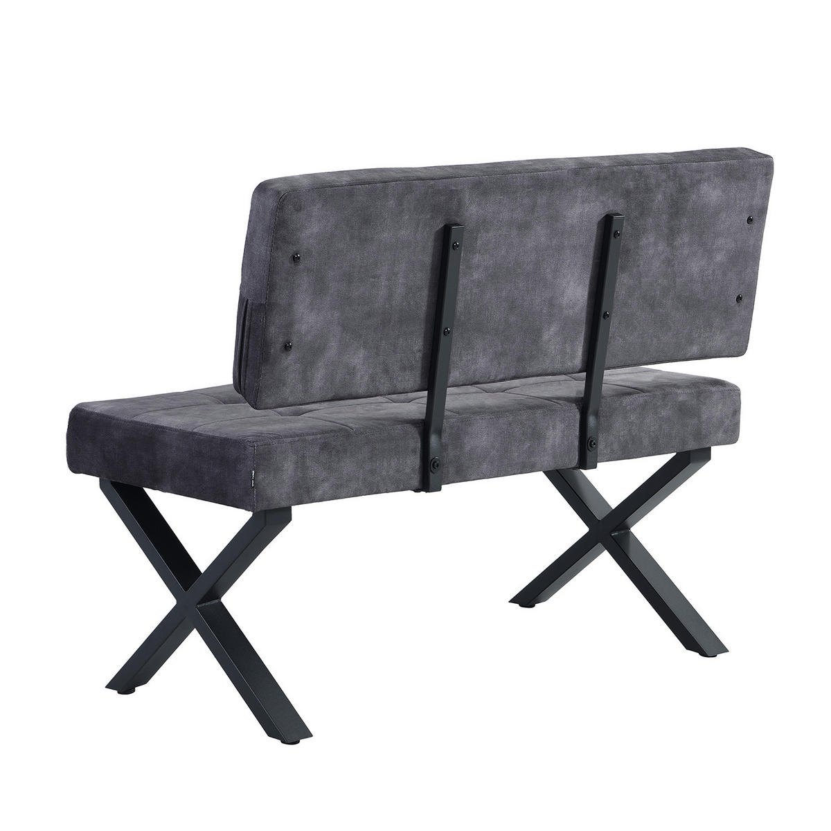 SITZBANK KAREN - Anthrazit, Metall (100/48/56cm) - B&D Home