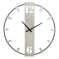 WANDUHR Metall Silvery 61/61/4,5 cm - Weiß, Metall (61/4.5/61cm) - Mauro Ferretti