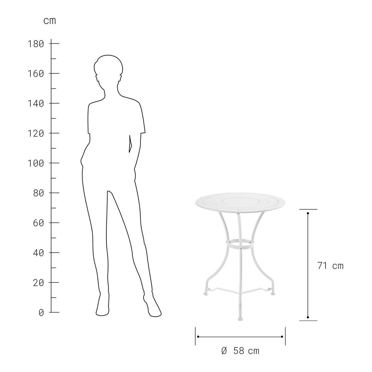 GARTENTISCH Century - Weiß, Metall (58/58/71cm) - Butlers
