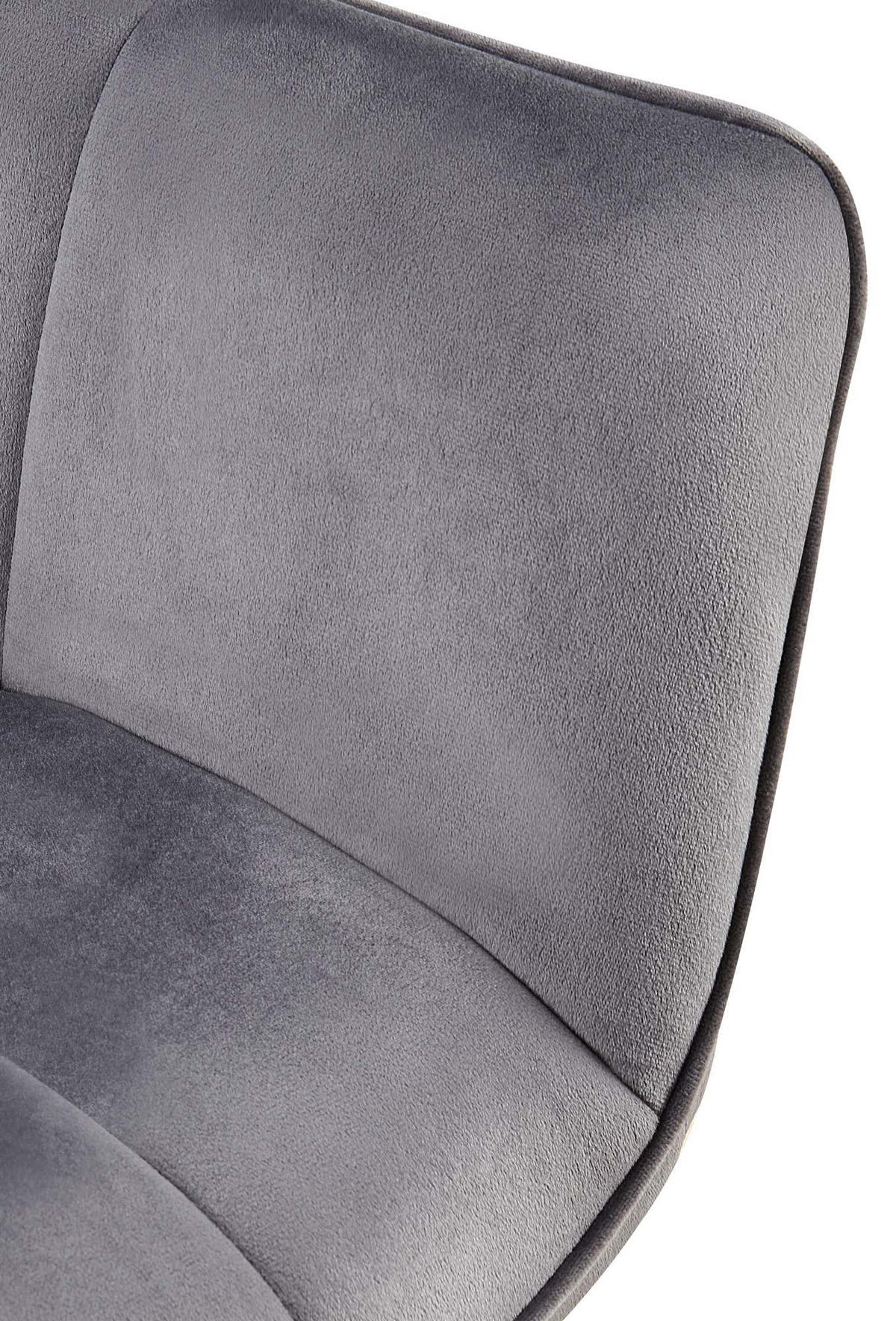 ESSZIMMERSTUHL Gunim Samt Dunkelgrau Wohnzimmerstuhl - Dunkelgrau, Textil (65/85/58cm) - DELUKE