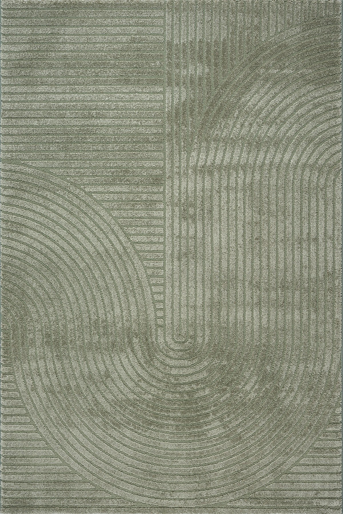 TEPPICH Kurzflor CETINA Geometrisch Polypropylen-Polyester Grün 160 x 230 cm - Grün, Textil (160/230cm) - KADIMA DESIGN