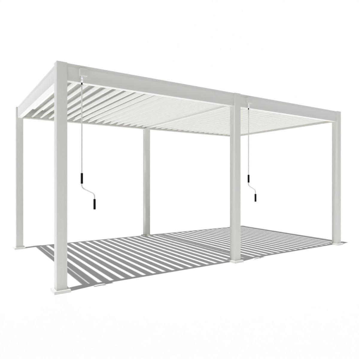 PERGOLA Classic Pavillon Terrassenüberdachung Aluminium 3 x 5,3 m weiß - Weiß, Metall (300/255/530cm) - WEIDE