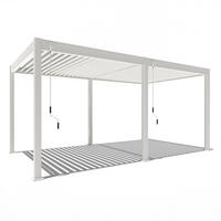 PERGOLA Classic Pavillon Terrassenüberdachung Aluminium 3 x 5,3 m weiß - Weiß, Metall (300/255/530cm) - WEIDE