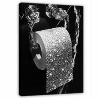 WANDBILD XXL Abstrakt Schwrz weiß Modern Badezimmer 60x40 - Schwarz, Holzwerkstoff (40/60cm) - Wallarena