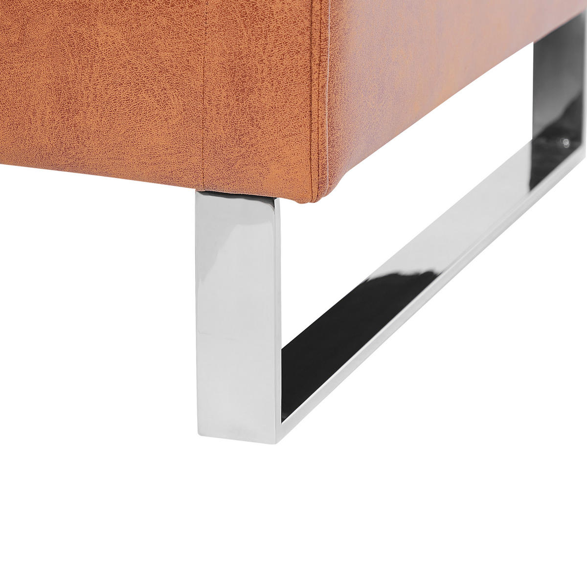 SESSEL Kunstleder Braun Vind - Braun, Textil/Metall (76/82/82cm) - Beliani