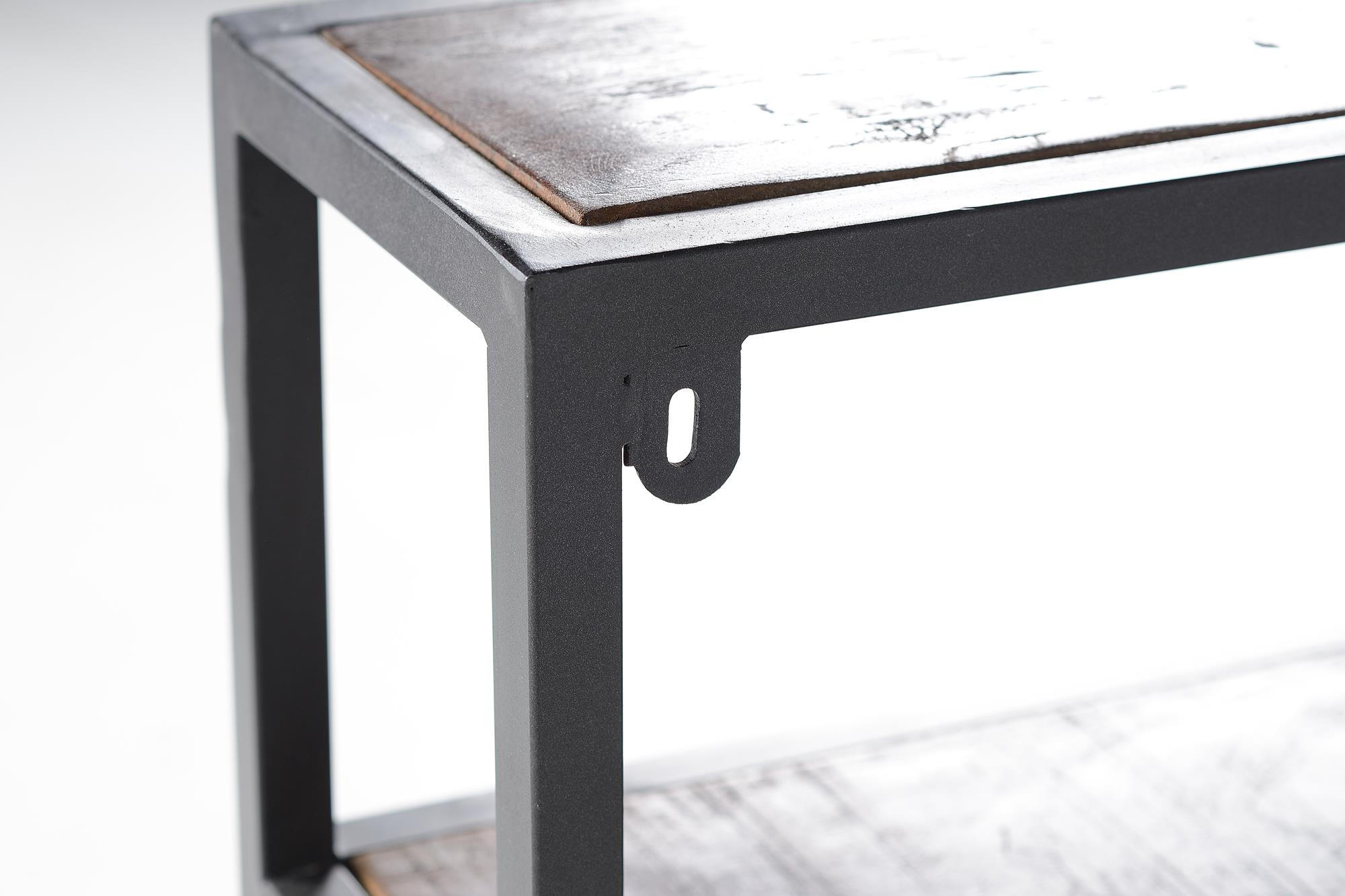 WANDREGAL aus Metall und Holz - Schwarz, Holz (18/80/80cm) - Giner y Colomer