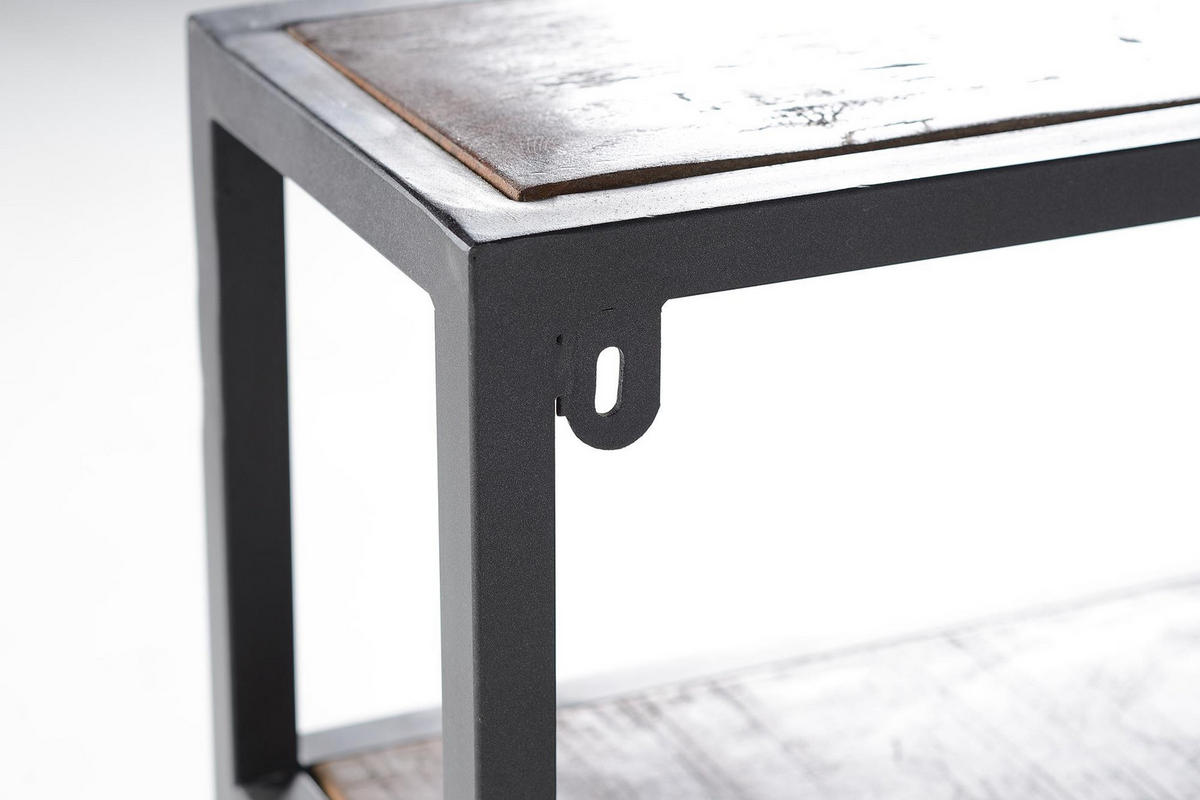 WANDREGAL aus Metall und Holz - Schwarz, Holz (18/80/80cm) - Giner y Colomer