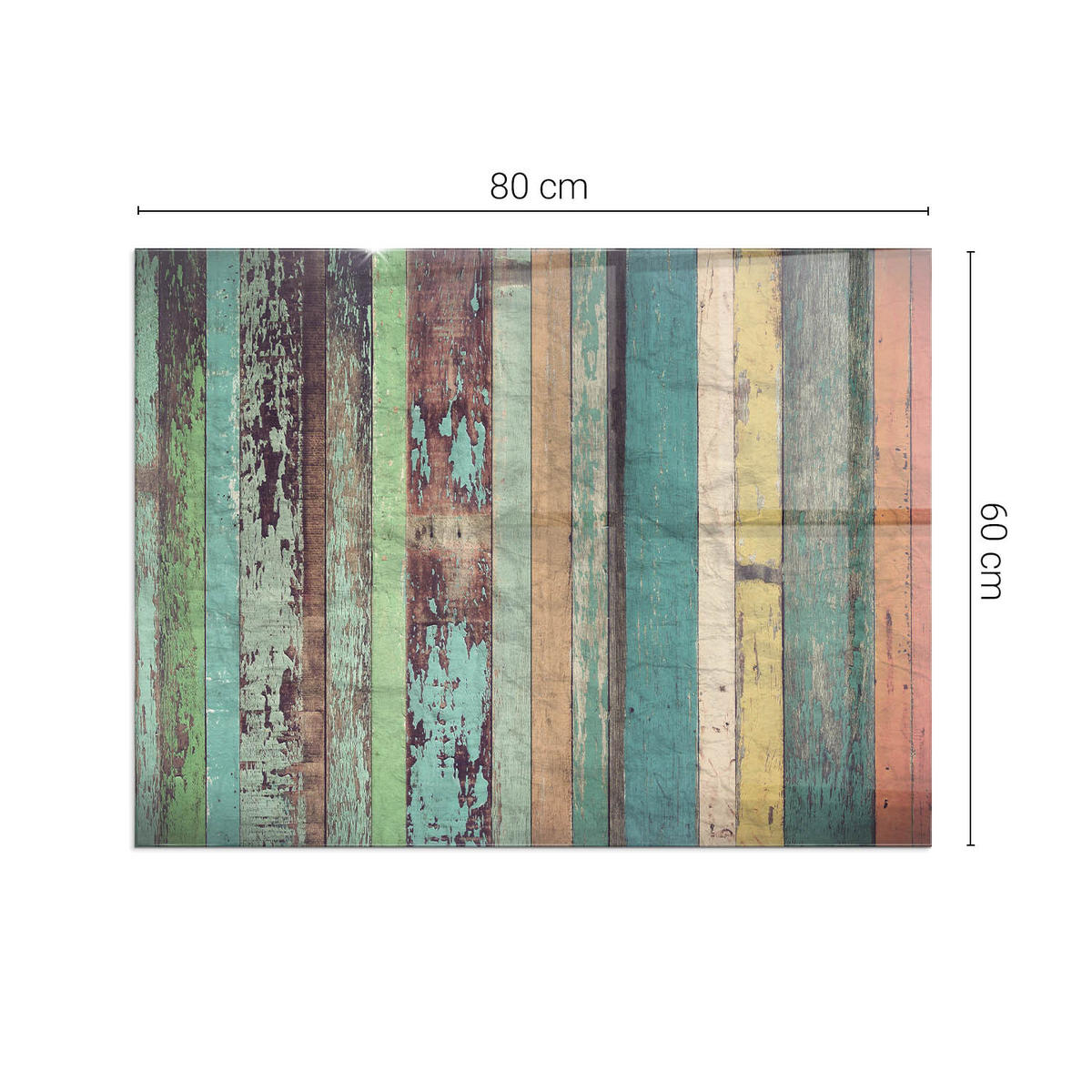 GLASPLATTE für Kamin 80x60 cm - Türkis, Glas (80/60/0.4cm) - TULUP