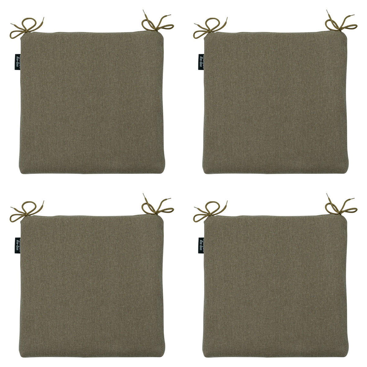 SITZKISSEN Canvas 40/40 cm 4er-Set - Taupe, Textil (40/4/40cm) - Madison