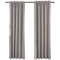 VORHANG 2ER SET BOSTON DARK HxB 245x140 cm Taupe - Taupe, Textil (140/245cm) - Gardinenbox
