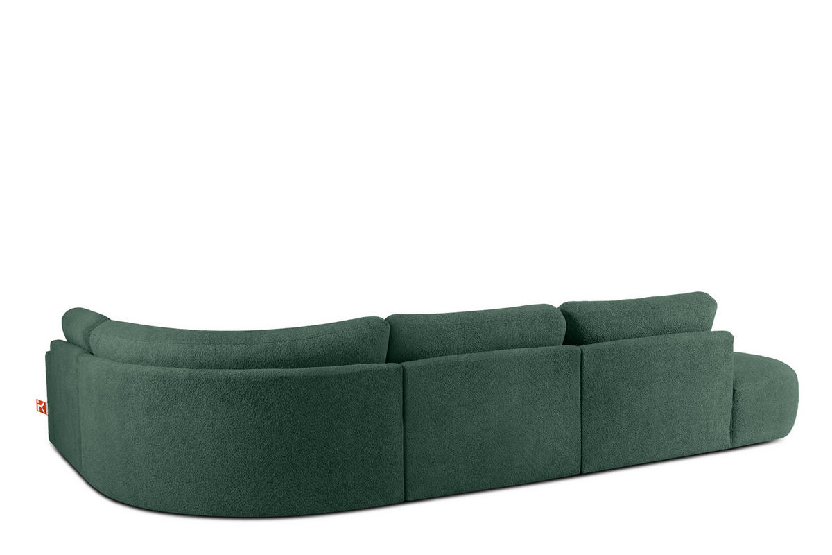 ECKSOFA LINKS ZUCCO, Grün - Grün, Holz/Holzwerkstoff (224/373cm) - KONSIMO®