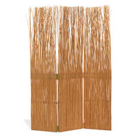 PARAVENT 3-tlg. 120/170 cm Hellbraun Weide - Hellbraun, Naturmaterialien (120/170/2cm) - Homestyle4u