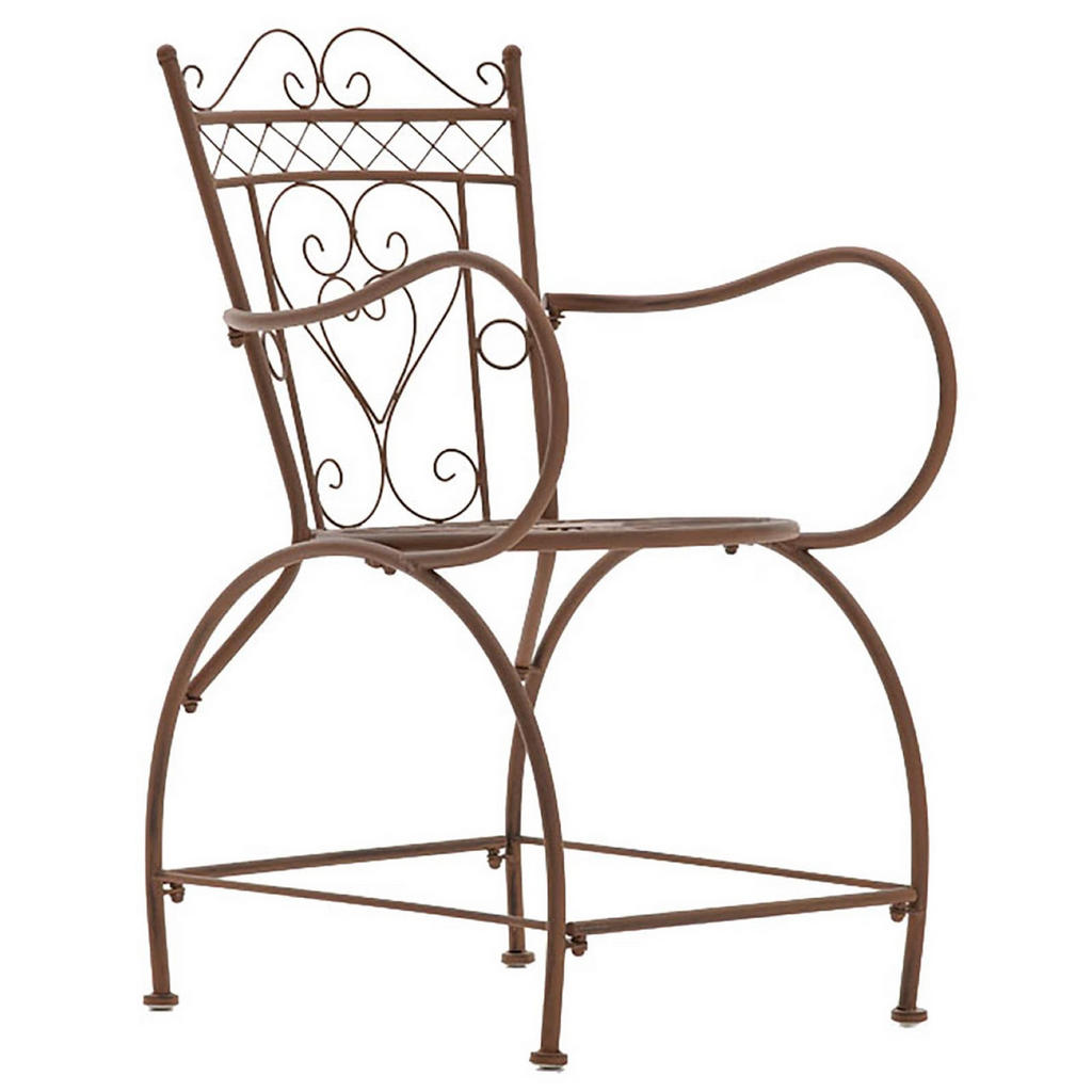 Thumbnail - TPFGarden Gartenstühle, Braun, Metall, 48x48x88 cm, Gartenmöbel, Gartenstühle, Gartenstühle