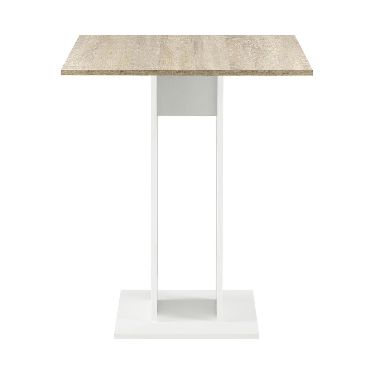 KÜCHENTISCH Lindesnes - Eichefarben/Weiß, Holzwerkstoff (65/65/78cm) - [en.casa]