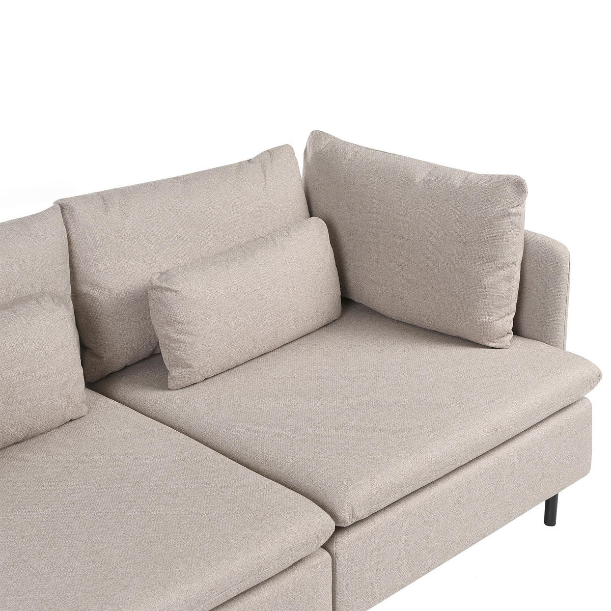MODULÁRNÍ POHOVKA 2-místná Béžová Látka Egeris - béžová, textil (172/80/94cm) - Beliani