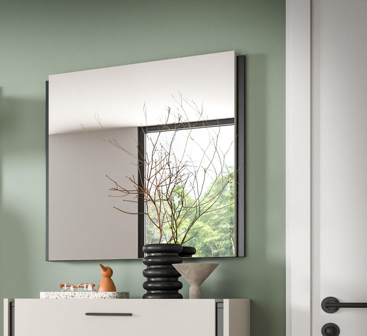 SPIEGEL EMIL (B/H/T: ca. 71/70/2 cm) in Kaschmir/Kaschmir - Kaschmir, Holzwerkstoff (71/70/2cm)