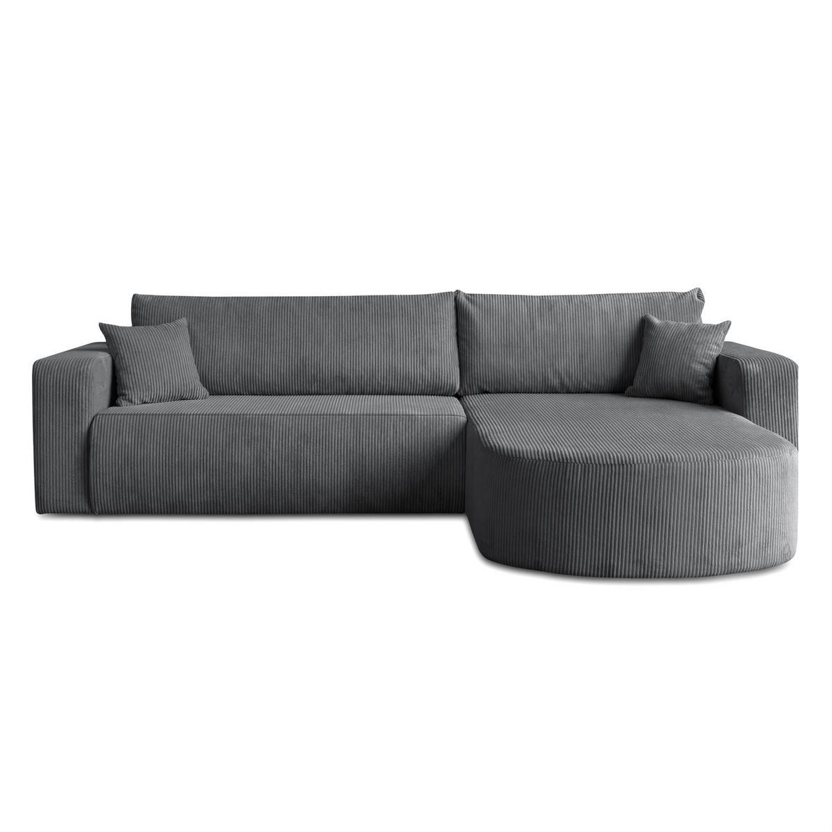 ECKSOFA SOPRANO mit Schlafunktion und Stauraum POSO 60 - Hellgrau, Textil (271/175cm) - Lookway