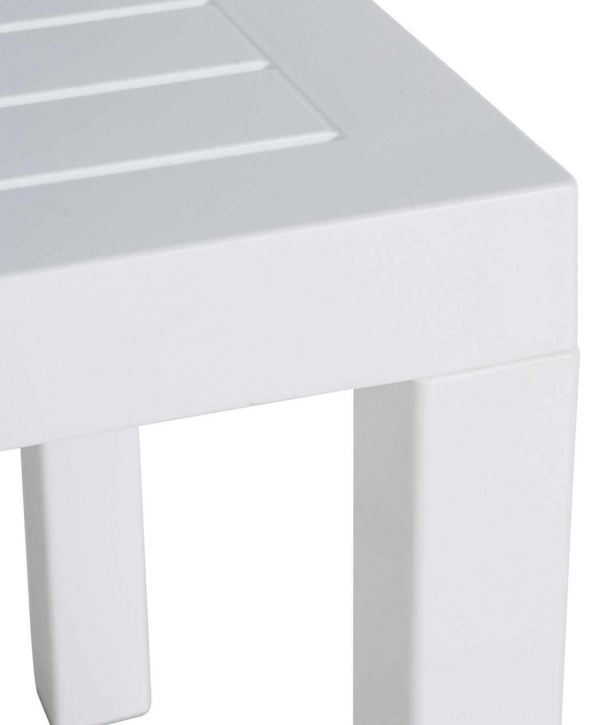 BEISTELLTISCH eckig 45/45/45 cm Kunststoff weiß - Weiß, Kunststoff (45/45/45cm) - CLP