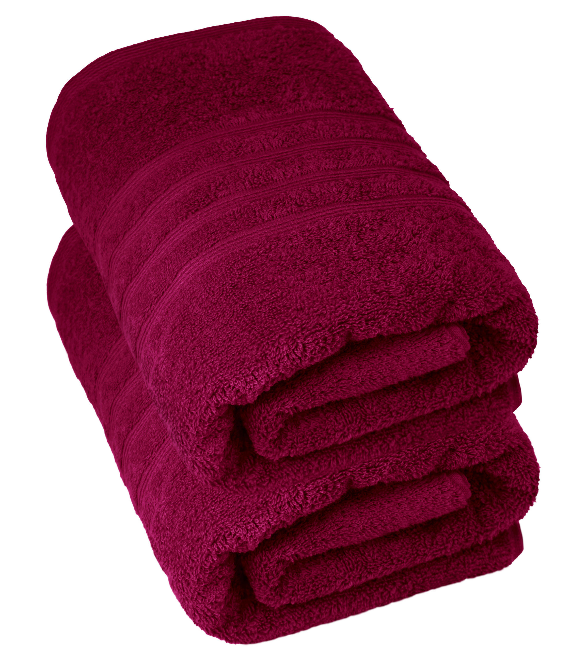 DUSCHTUCH London Kirsch Rot 2er Set 70x140 - Kirschrot, Textil (70/140cm) - Lashuma