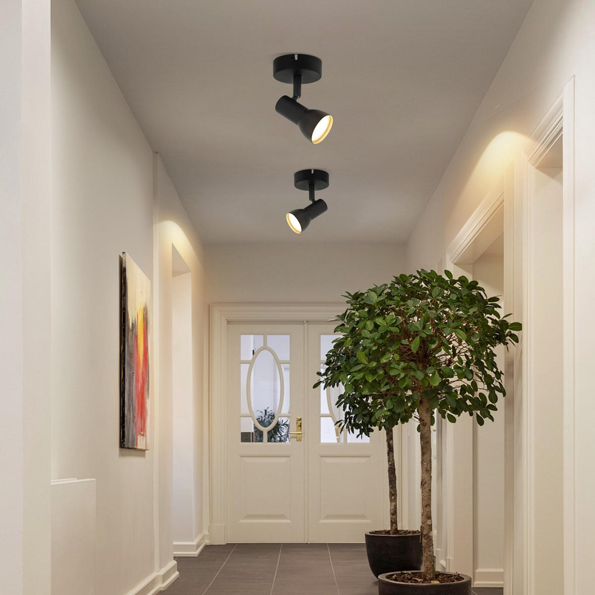 STRAHLER Gryvixa 1 Flammig 8/9/13.5 cm - Schwarz, Metall (13.5/8/9cm) - ZMH