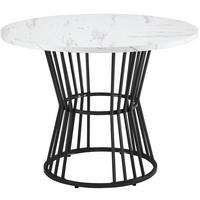 ESSTISCH, MDF mit Marmormuster & Metallgestell, Ø 100/75 cm, Schwarz - Schwarz, Holzwerkstoff (100/100/75cm) - Redom
