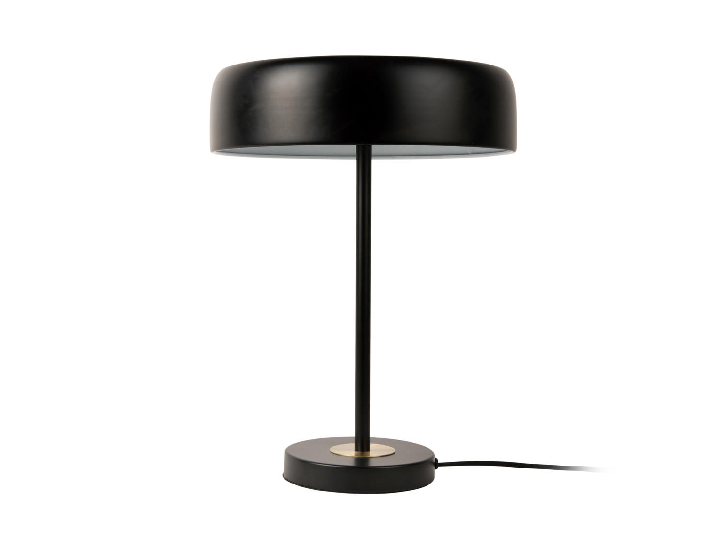 TISCHLAMPE Gold Disc 30/30/40 cm - Schwarz, Metall (30/30/40cm) - Leitmotiv