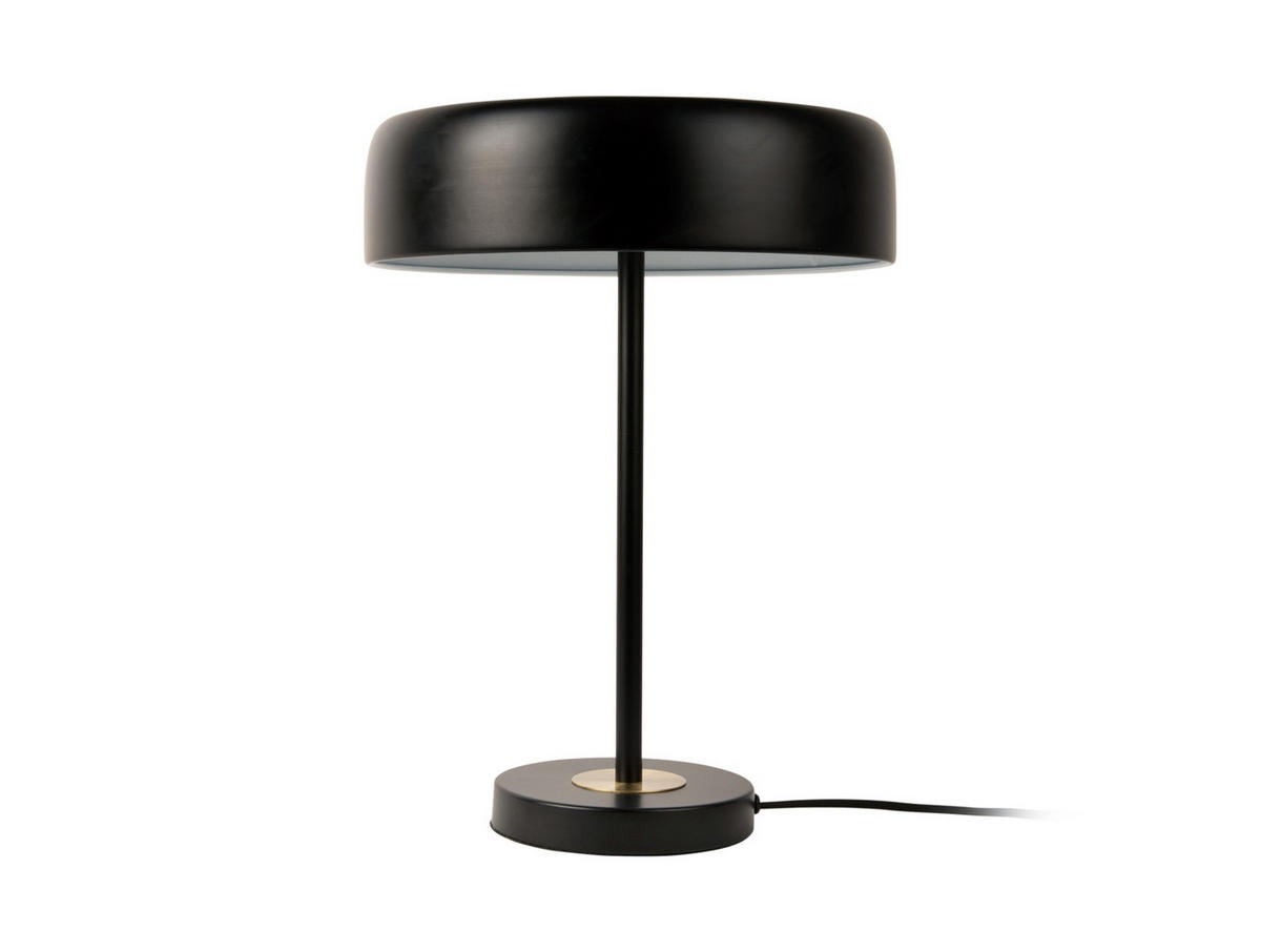TISCHLAMPE Gold Disc 30/30/40 cm - Schwarz, Metall (30/30/40cm) - Leitmotiv