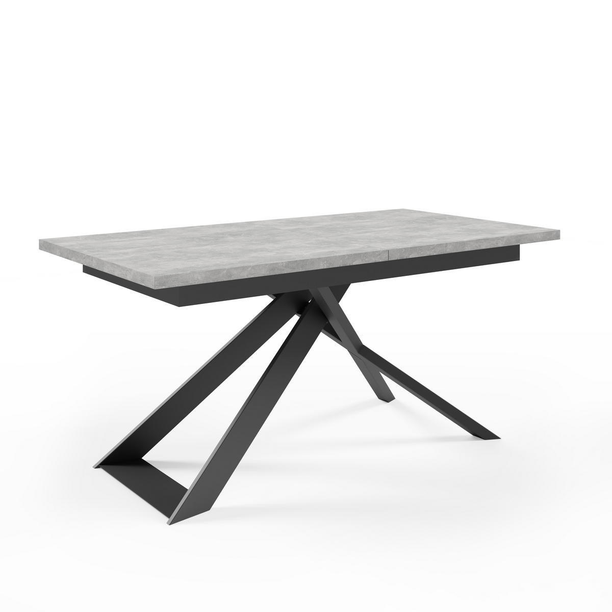 ESSTISCH DANTE Ausziehbar 170 - 270 / 90 x 77 cm - Schwarz/Grau, Holz (170/90/77cm) - MASSENO