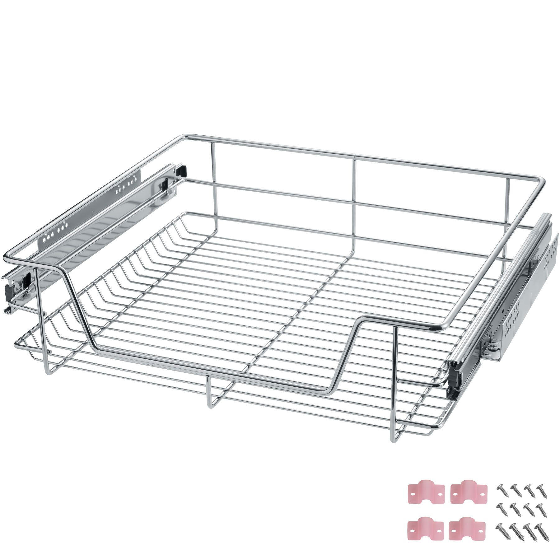 TELESKOPSCHUBLADE ,einfache Montage,grau - Grau, Metall (57/14/44cm) - tectake
