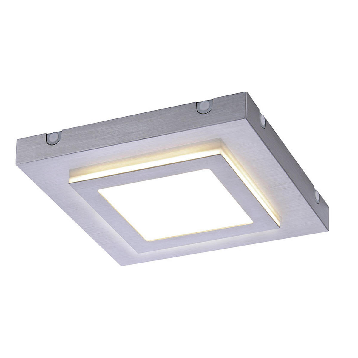 LED DECKENLEUCHTE TILING Aluminium Silber - Silberfarben, Metall (30/30/4.5cm)