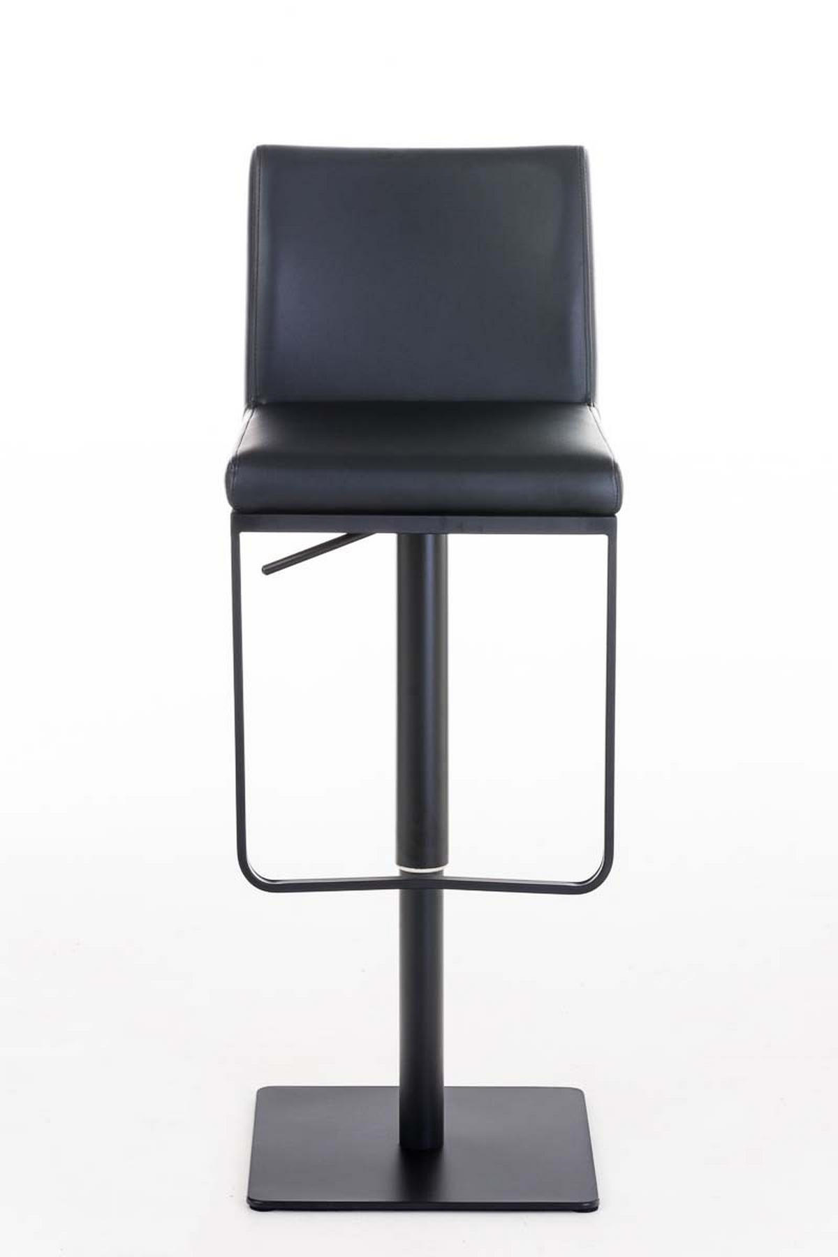 BARHOCKER Panama 86x42x44 cm schwarz - Schwarz, Leder (42/86/44cm) - furnicato