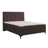 BOXBETT Siena mit Bonnelmatratze und Topper, 140x200, Braun - Schwarz/Braun, Holzwerkstoff/Kunststoff (140/200cm) - AN-Moebel 4u