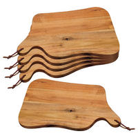SERVIERBRETTER mit Tragegriff, 5 Stück, Akazienholz - 42,5 x 25cm - Naturfarben, Holz (25/42.5cm) - Kesper