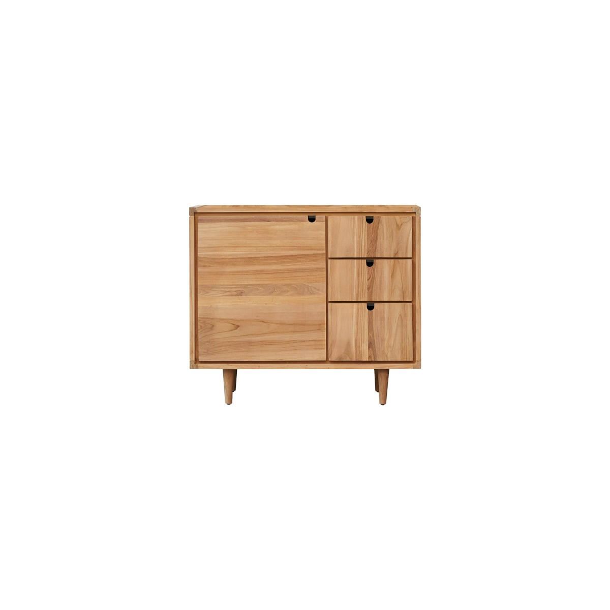 AUFBEWAHRUNGSMÖBEL Jonàk Natur aus Teak - Naturfarben, Holz (93/80/50cm) - Tikamoon