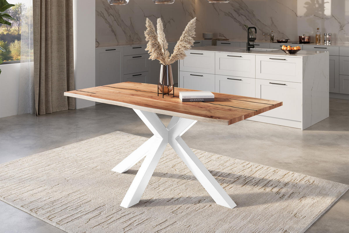 ESSTISCH POLLY - Beige/Naturfarben, Holz (85/160/77cm) - SAM