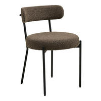 ESSZIMMERSTUHL, Anja, Braun, Metall / Polyester, 50 x 47 x 73 cm - Braun, Textil/Metall (50/73/47cm) - ebuy24
