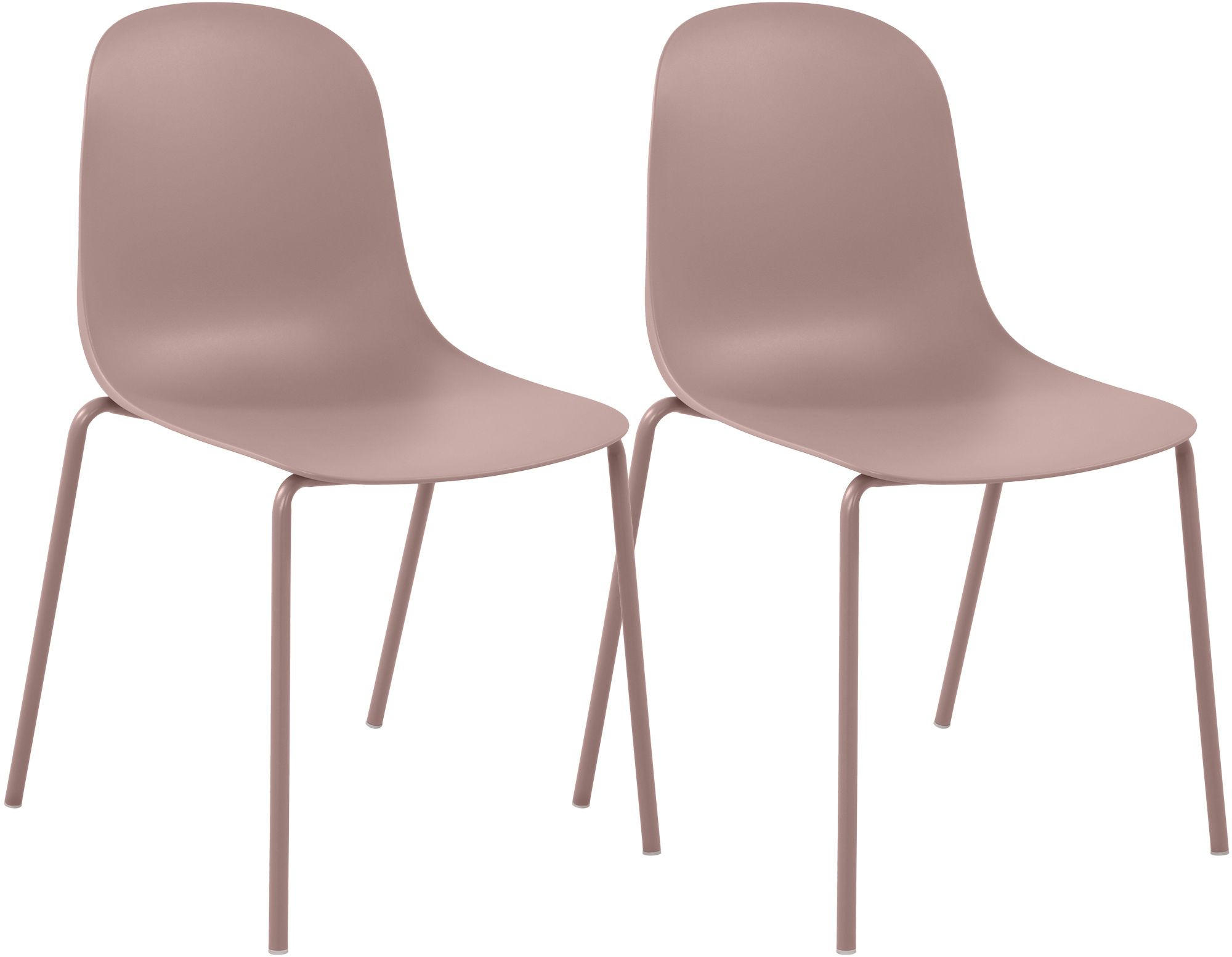 STAPELSTUHL 2 Kunststoff Pink - Pink, Kunststoff/Metall (51/85/55cm) - CLP
