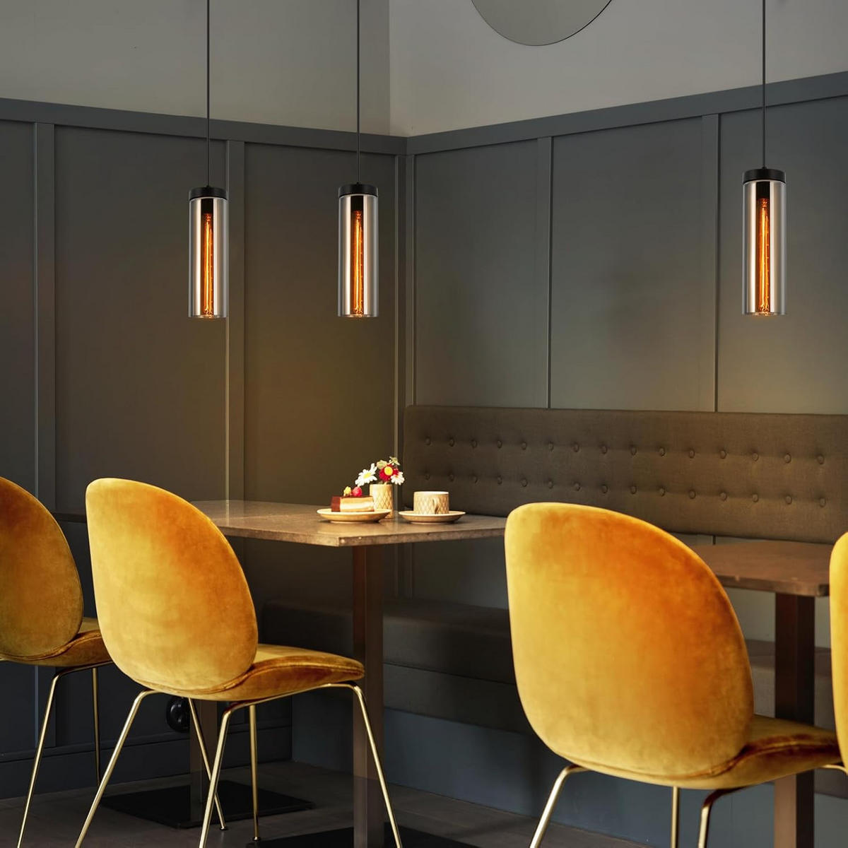 KRONLEUCHTER Morgenar 10.0/10.0/158.0 cm - Schwarz, Glas (158/10/10cm) - ZMH